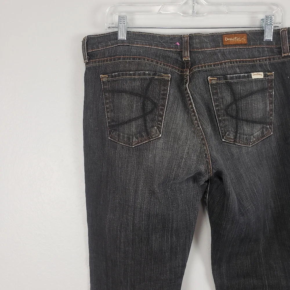 David Kahn Washed Black Mid Rise Flare Jeans Size 31×31 - Picture 6 of 16